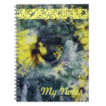 Wild Flower Whirlwind Yellow My Notes Spiral Notebook