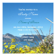 wild flowers and lake  all party invitation