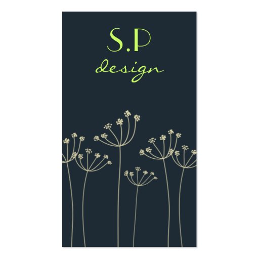 Wild Flowers Business Card (front side)