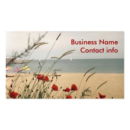 Wild Flowers Business Card Template (front side)