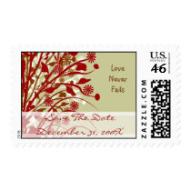 Wild  Flowers Christian Wedding Save the Date postage