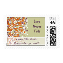 Wild  Flowers Christian Wedding Save the Date postage