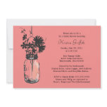 Wild flowers &amp; Mason Jar Bridal Shower Custom Announcements