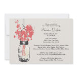 Wild flowers &amp; Mason Jar Bridal Shower Personalized Announcement