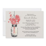 Wild flowers &amp; Mason Jar Bridal Shower Personalized Invites