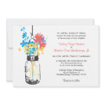 Wild flowers & Mason Jar Wedding Invitations