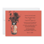 Wild flowers & Mason Jar Wedding Invitations