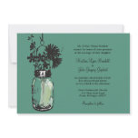 Wild flowers &amp; Mason Jar Wedding Invitations