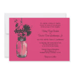 Wild flowers & Mason Jar Wedding Invitations