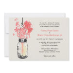 Wild flowers & Mason Jar Wedding Invitations