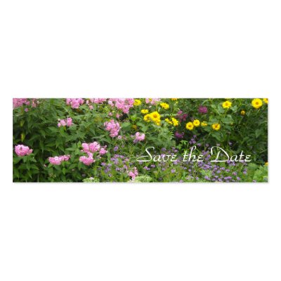 Wild Flowers - Save the Date Business Card by seashell2
