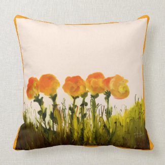 Wild Flowers Throw Pillows
