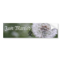 Wild Flowers Wedding Invitations and Favors bumper stickers
