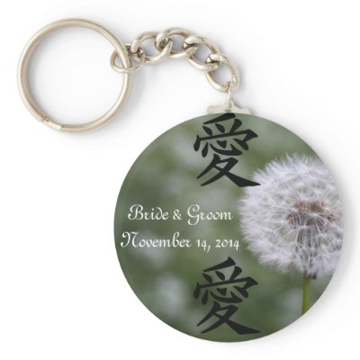 Wild Flowers Wedding Invitations and Favors Keychain