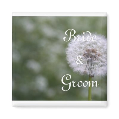 Wild Flowers Wedding Invitations and Favors Fridge Magnets