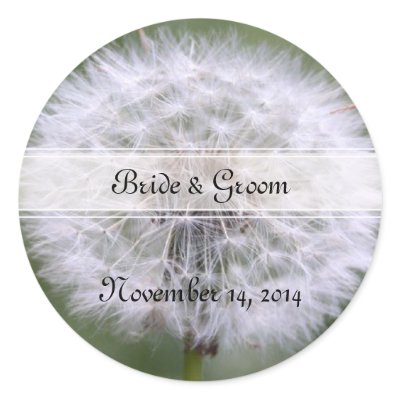 Wild Flowers Wedding Invitations and Favors Stickers