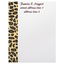 Wild Girl Faux Fur stationery letterhead by Rebecca_Reeder Wild Girl Faux Fur stationery letterhead