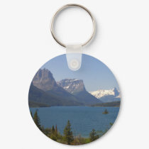 Wild Goose Island On St Mary Lake In Glacier Natio keychains