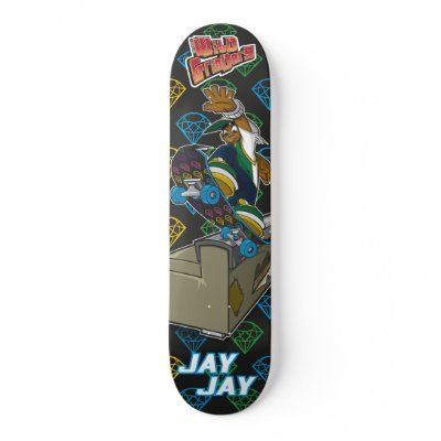 WILD GRINDERS  JAY JAY ACTION DECK SKATE DECK by wildgrinders