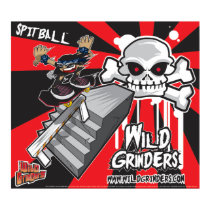 WILD GRINDERS SPITBALL OLLIE POSTER posters