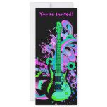 Wild Guitar (black) Invitation