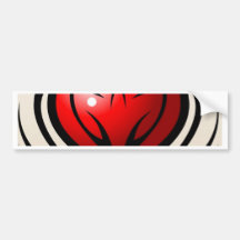 Wild Heart Tattoo style Bumper Stickers