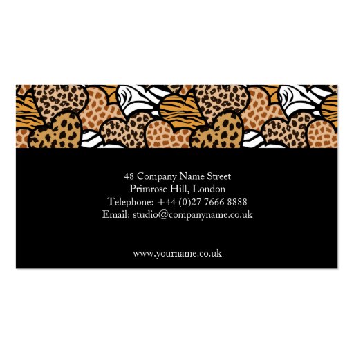 Wild Hearts Design Business Card (back side)