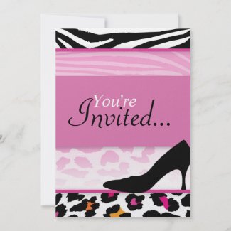 Wild Heel Invitation (Bachelorette or Birthday) invitation