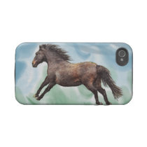 Wild Horse Galloping Watercolor Art iPhone 4 Case
