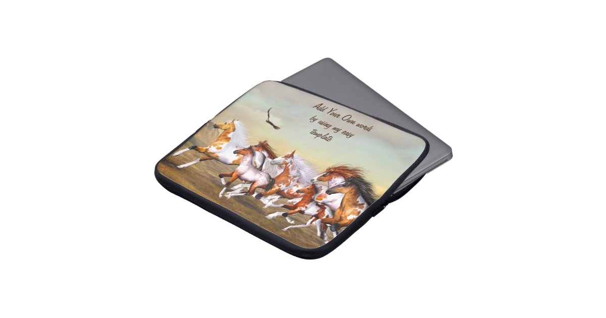 Wild Horse Herd Electronics Bag Laptop Sleeve Zazzle