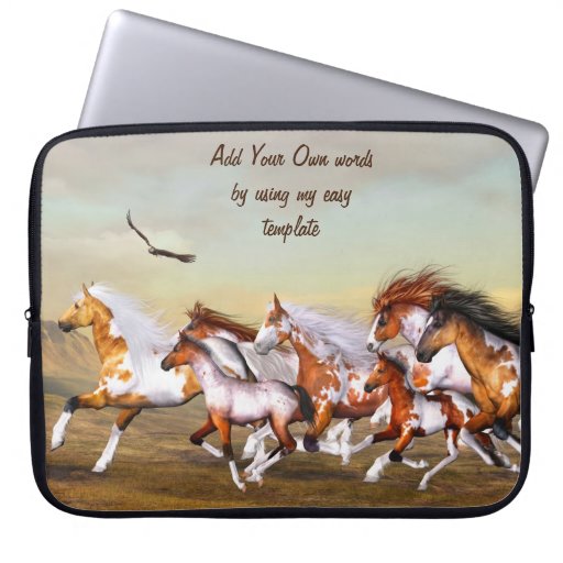 Wild Horse Herd Electronics Bag Laptop Sleeve Zazzle
