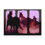 Wild Horse Roundup Triptych Postcards