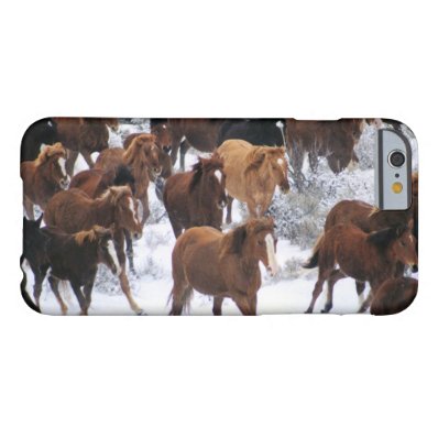 Wild Horse Running on Snow Barely There iPhone 6 Case