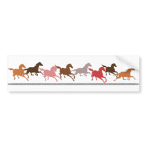 Wild horses running bumper sticker