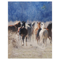 Wild horses running letterhead design