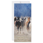 Wild horses running rack card design