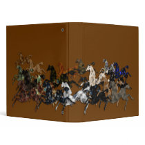 Wild Horses Stampede 3 Ring Binder