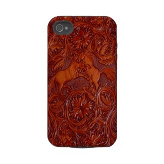 wild horses tooled leather style i-phone casematecase