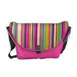 Wild Hot Pink Stripes Courier Bag