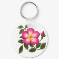 Wild Irish Rose Keychain by twopurringcats Wild Irish Rose Keychain