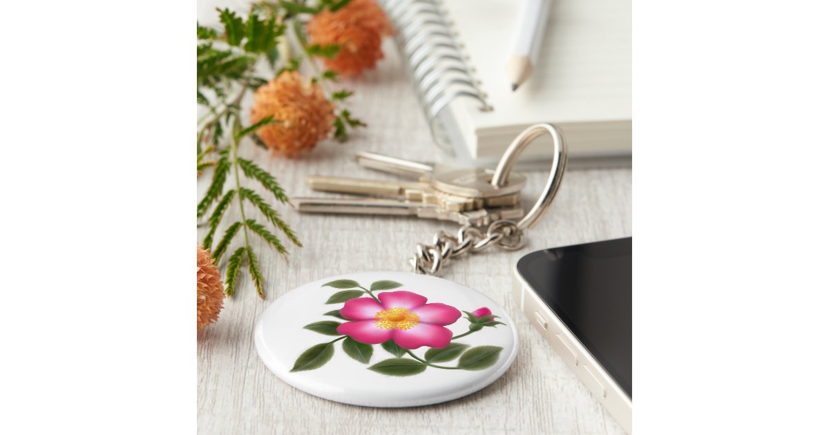 Wild Irish Rose Keychain Zazzle