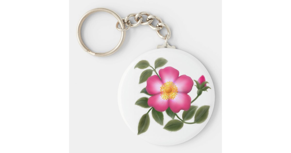 Wild Irish Rose Keychain Zazzle