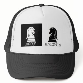 Wild Knights Black & White Chess Mens Hat hat