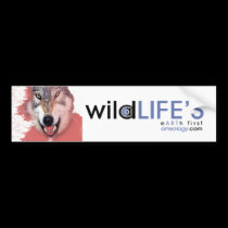 wild lifes wolf bumper stickers