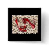 Wild Little Red Bo Peep Button