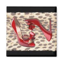 Wild Little Red Bo Peep Refrigerator Magnets