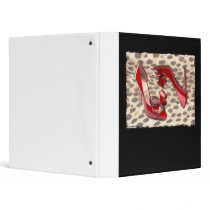 Wild Little Red Bow Peep 3 Ring Binder