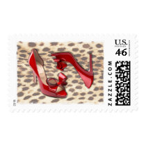 Wild Little Red Bow Peep Postage Stamps