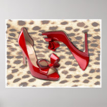 Wild Little Red Bow Peep Posters