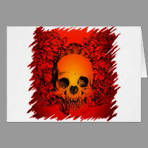 Wild Looking Tattoo Skull cards